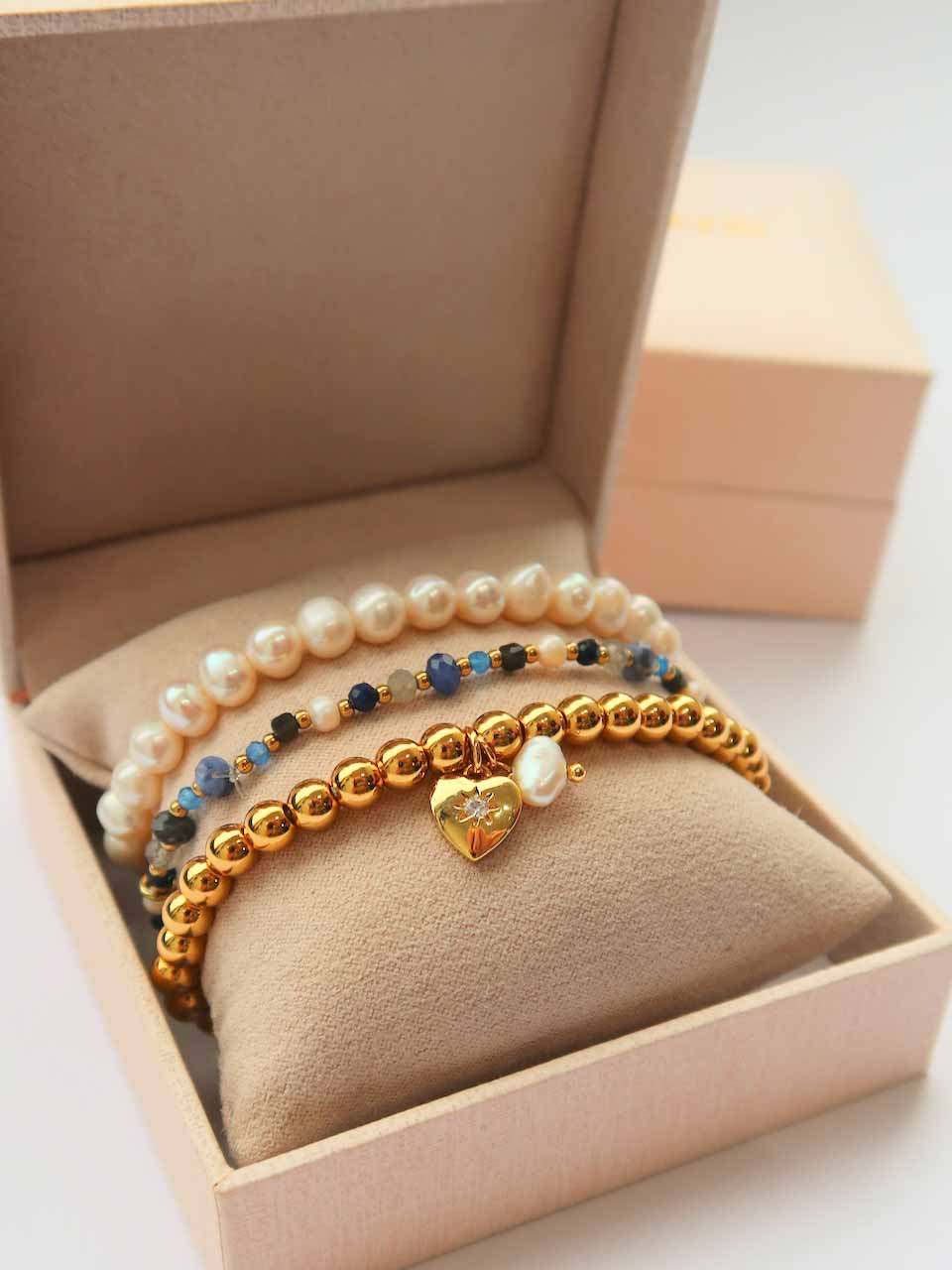 Gift Box Bracelet Stack - Navy