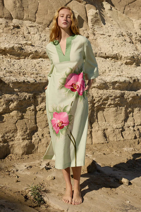 Aston Studio Bridget Dress in Meadow Phalae