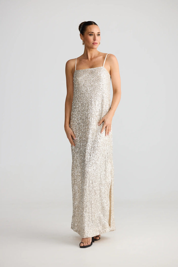 Jazzy Maxi Dress - Champagne