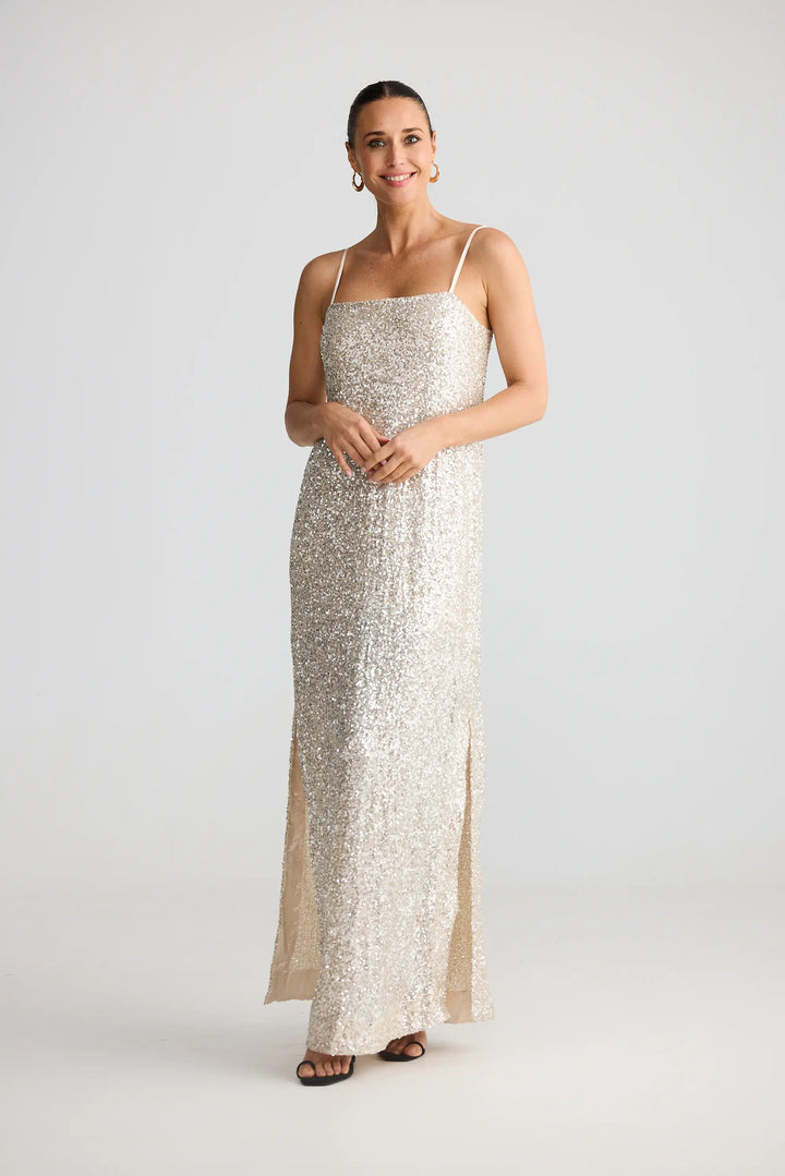 Jazzy Maxi Dress - Champagne