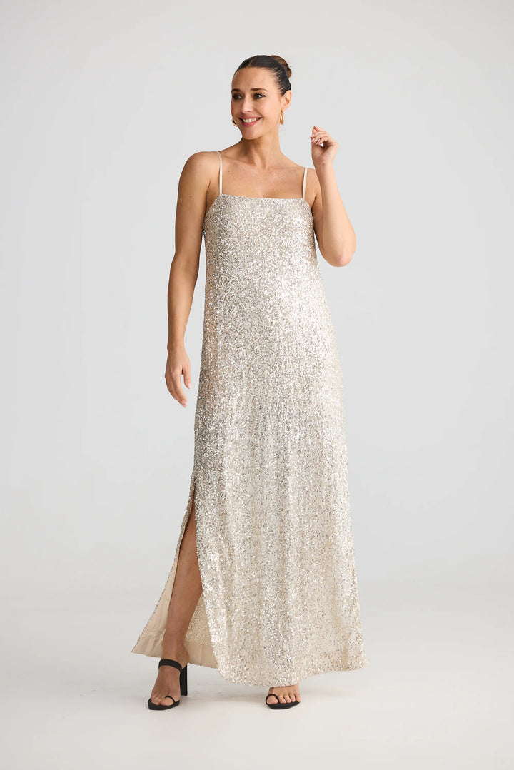 Jazzy Maxi Dress - Champagne