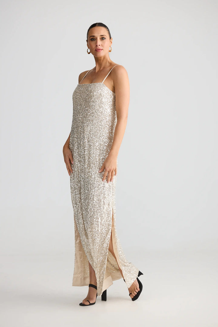 Jazzy Maxi Dress - Champagne