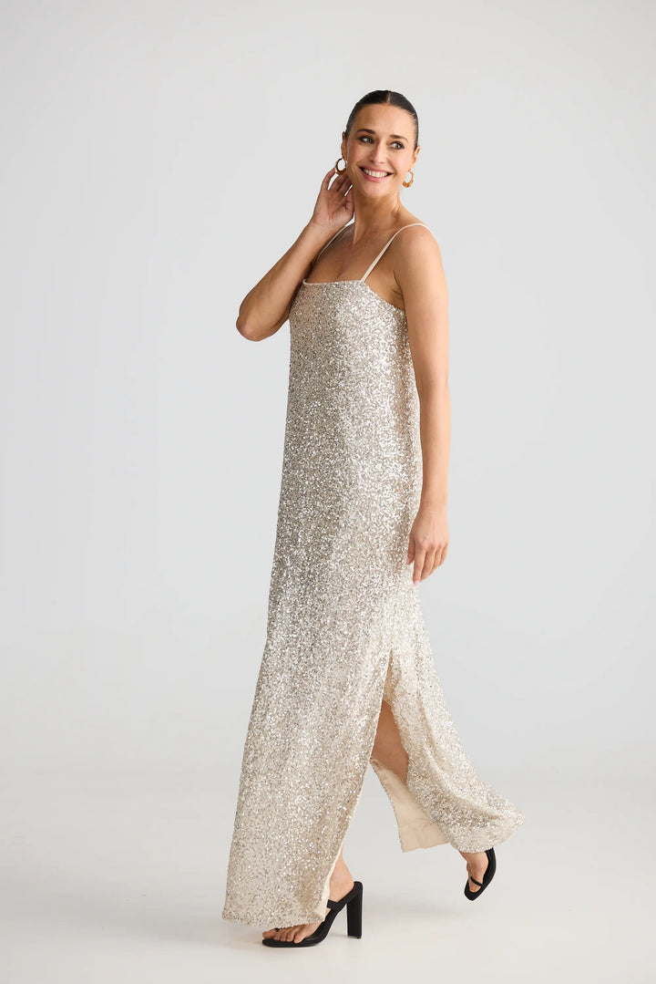 Jazzy Maxi Dress - Champagne