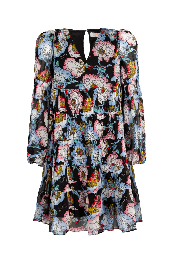 As Far As I Can V Dress - Sweet Peony