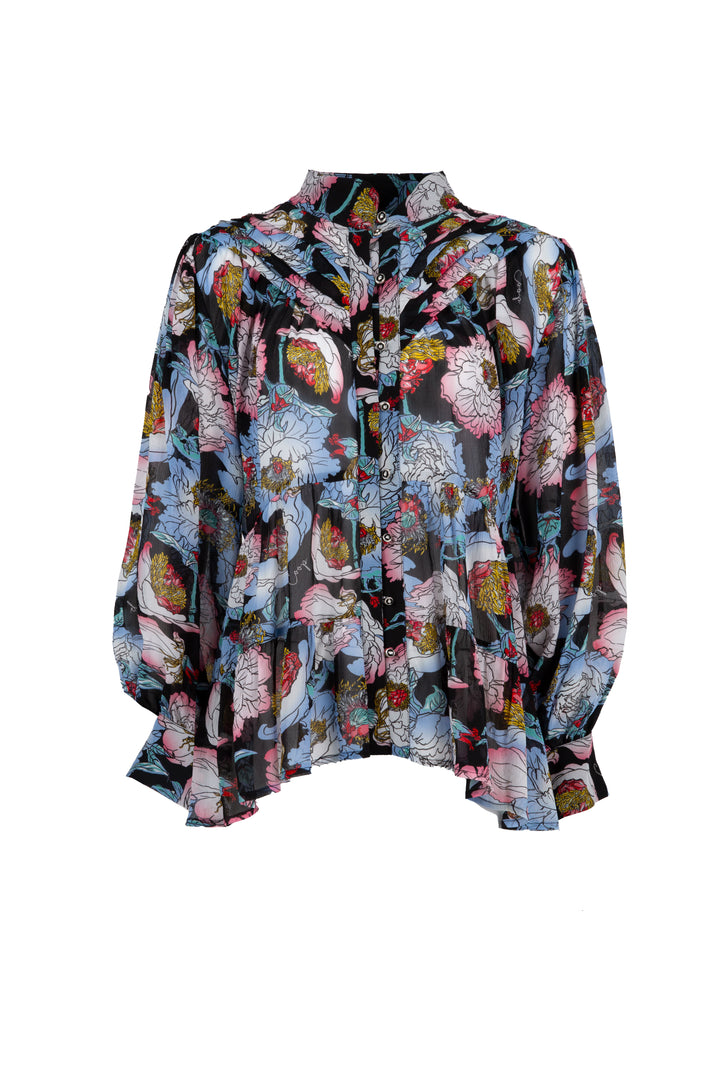 Make A V Line Top - Sweet Peony