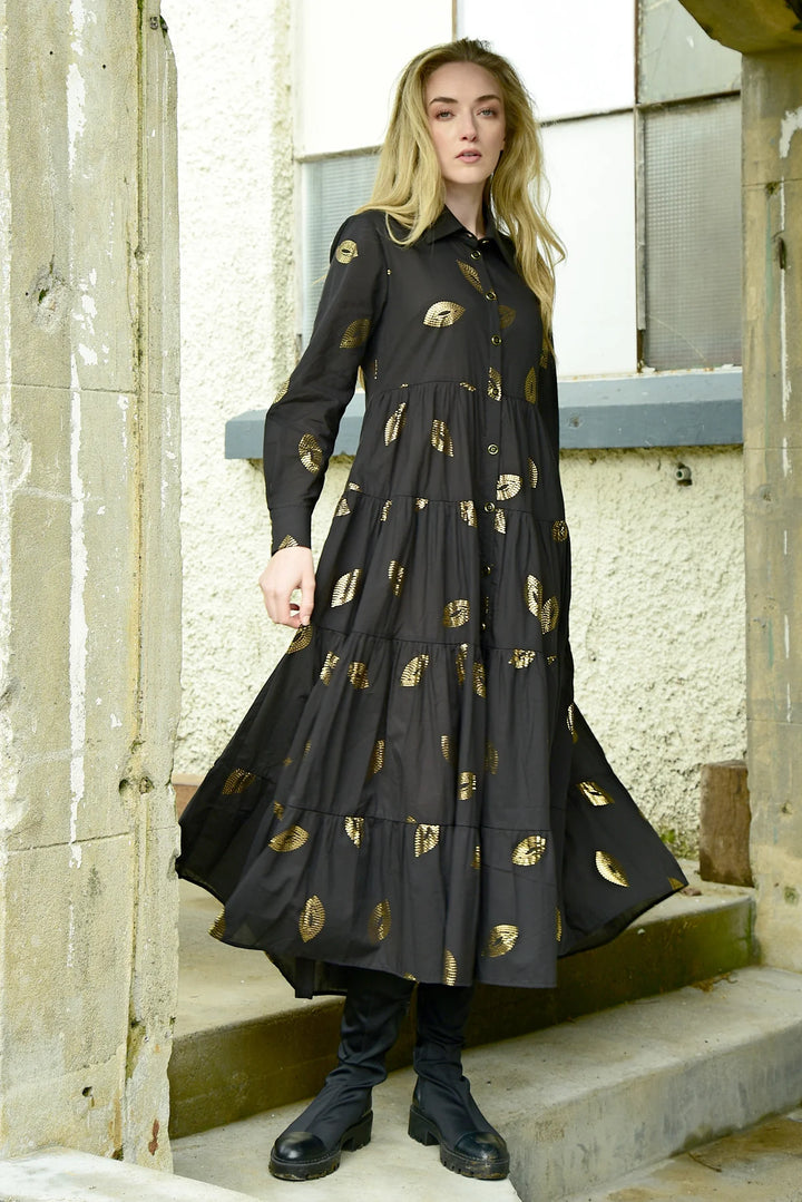 Sun & The Swoon Dress - Black/Gold