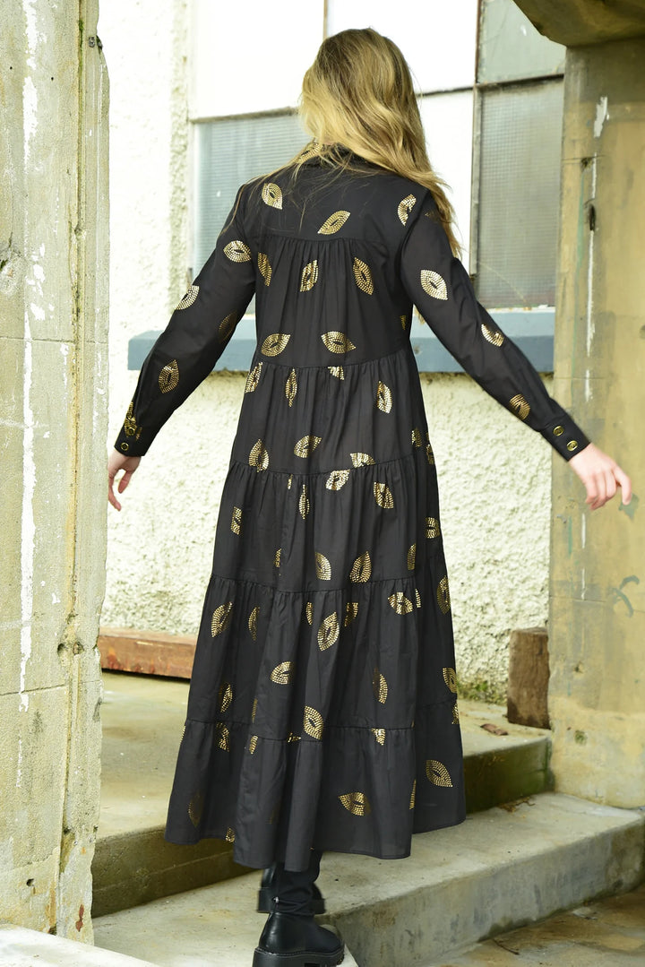 Sun & The Swoon Dress - Black/Gold