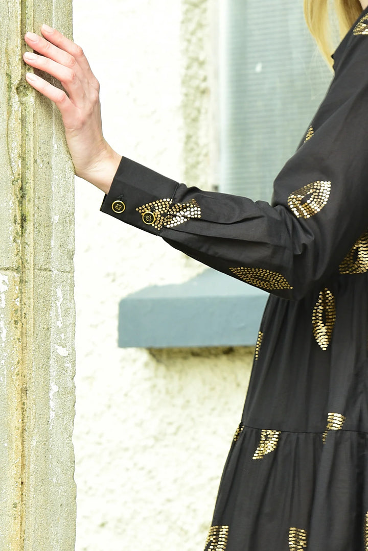 Sun & The Swoon Dress - Black/Gold