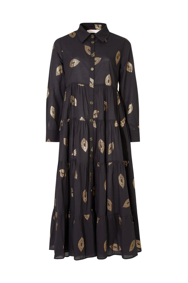 Sun & The Swoon Dress - Black/Gold