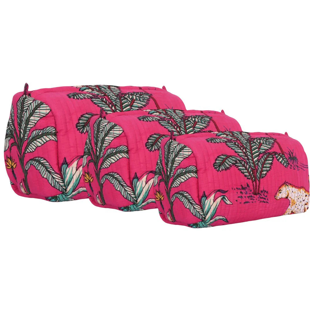 Jungle Cotton 3 Piece Travel Set - Pink