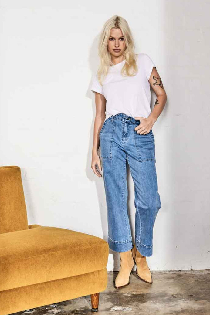 Celeste Pant - 70s Blue
