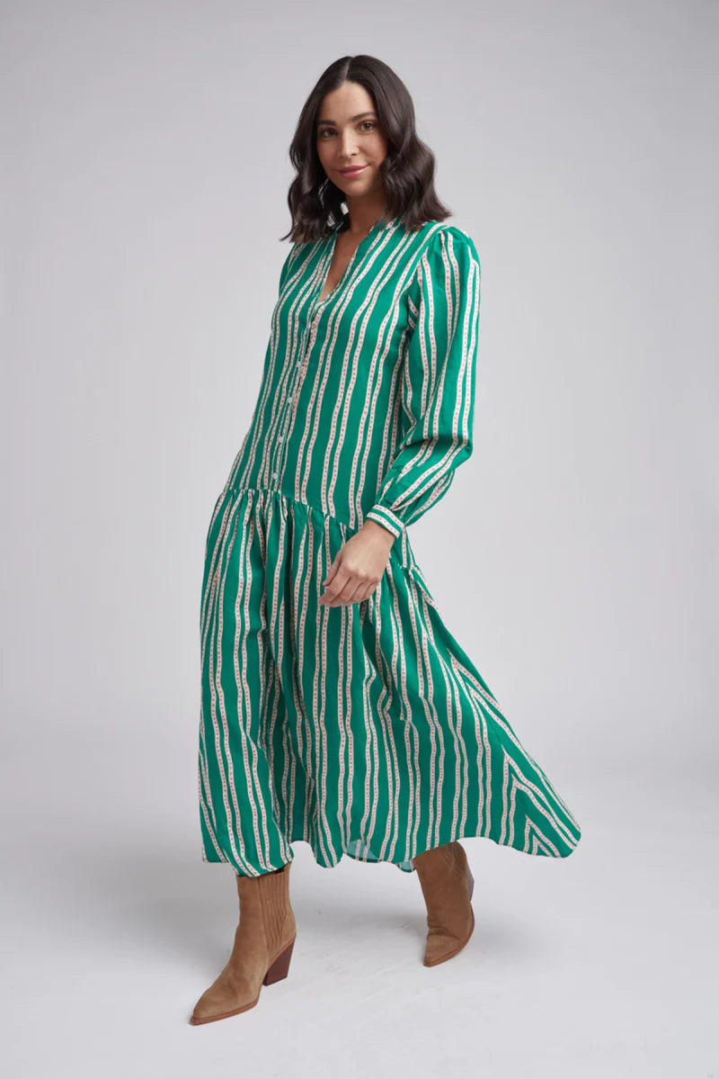 green gingham smock dress Rare London Women's Sage Drop Waist Side Split Mesh Maxi Dress 14