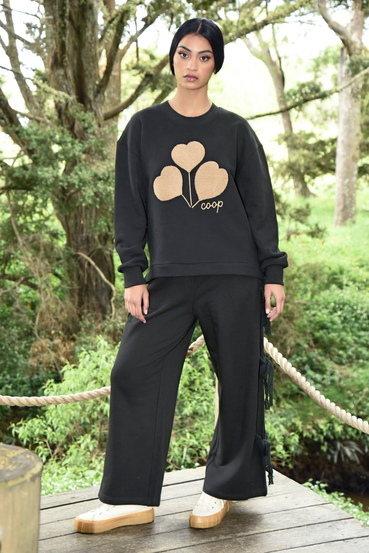 On The Right Track Trackpant - Black