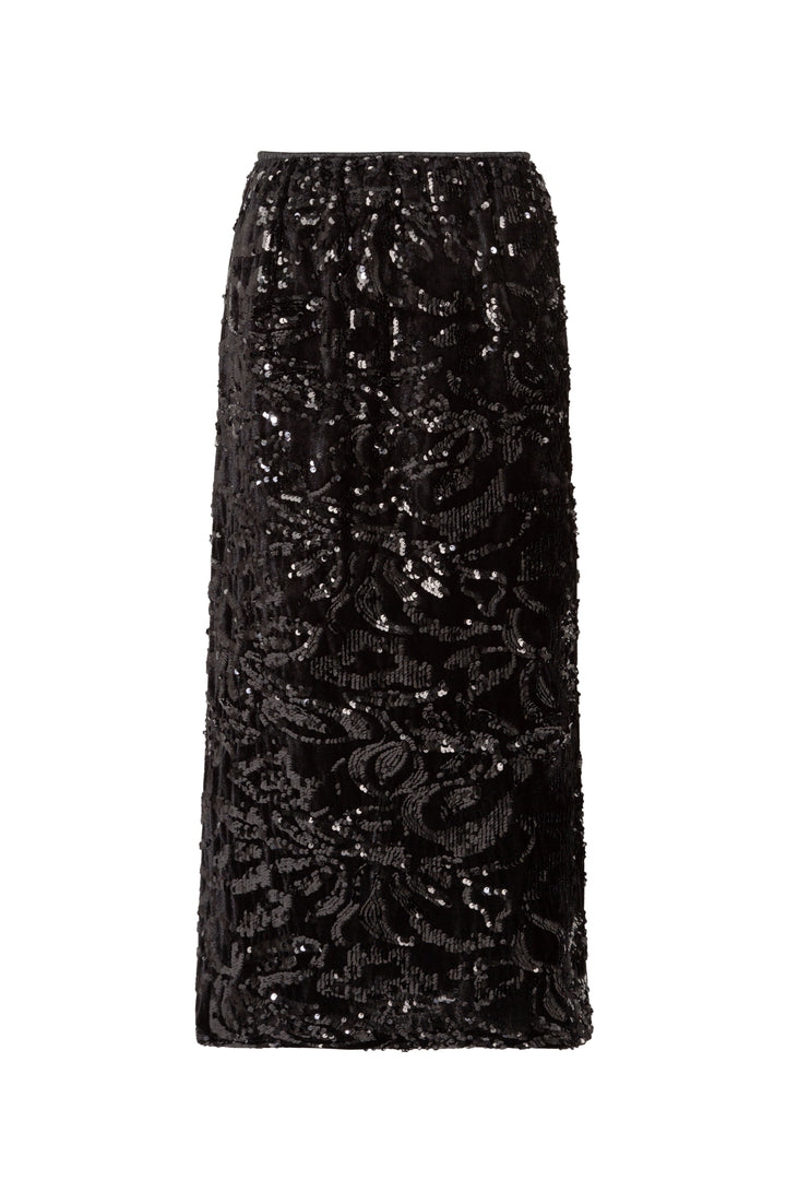 Shimmy Shimmer Skirt - Black