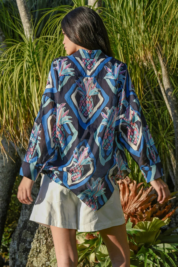 Take it Easy Shirt - Blue Aloha