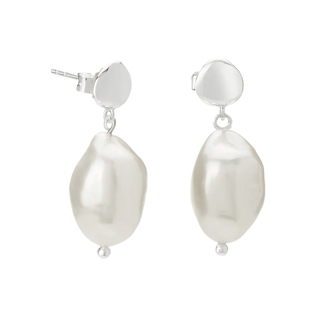 Halcyon Small Pearl Earrings - Sterling Silver