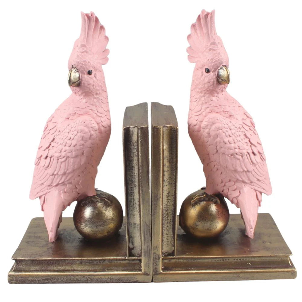 Ornithology Cactoes Book Ends - Set/2 Pairs