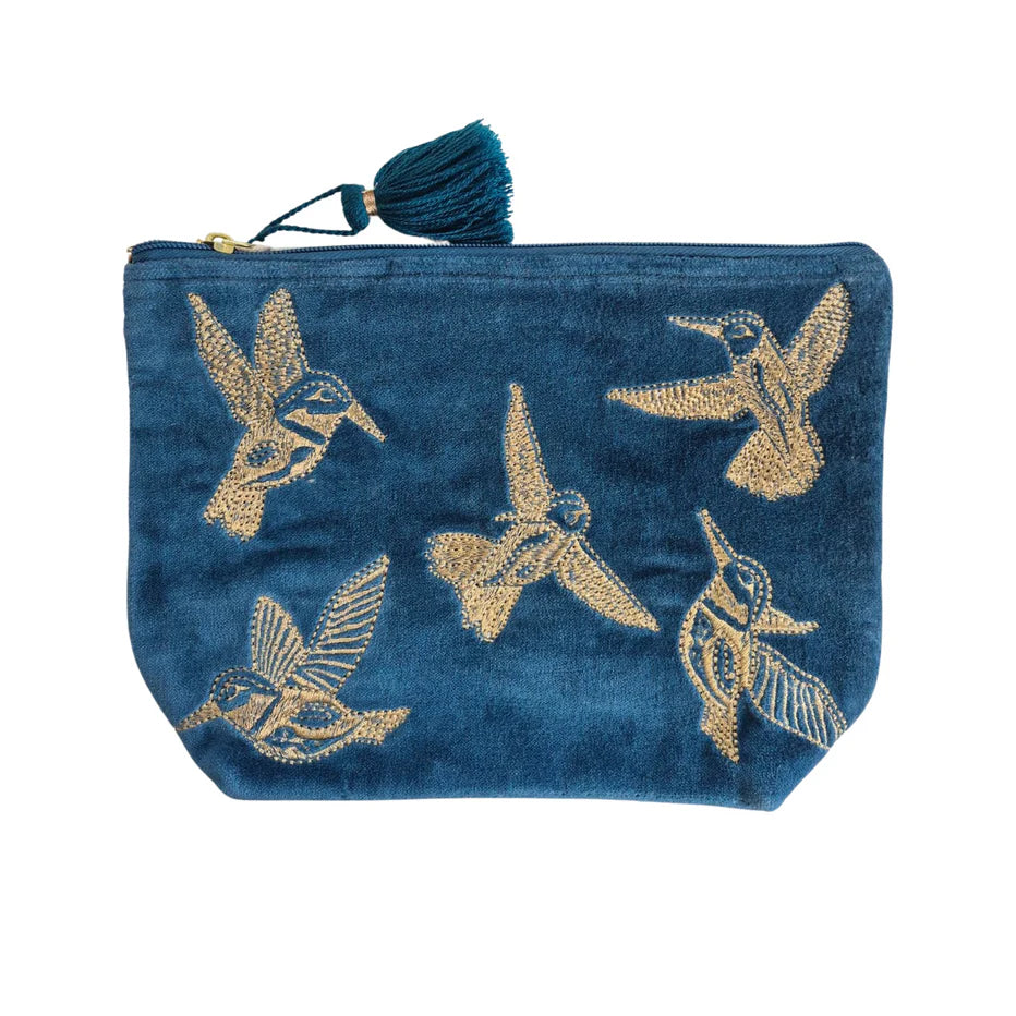 Velvet Pouch - Blue