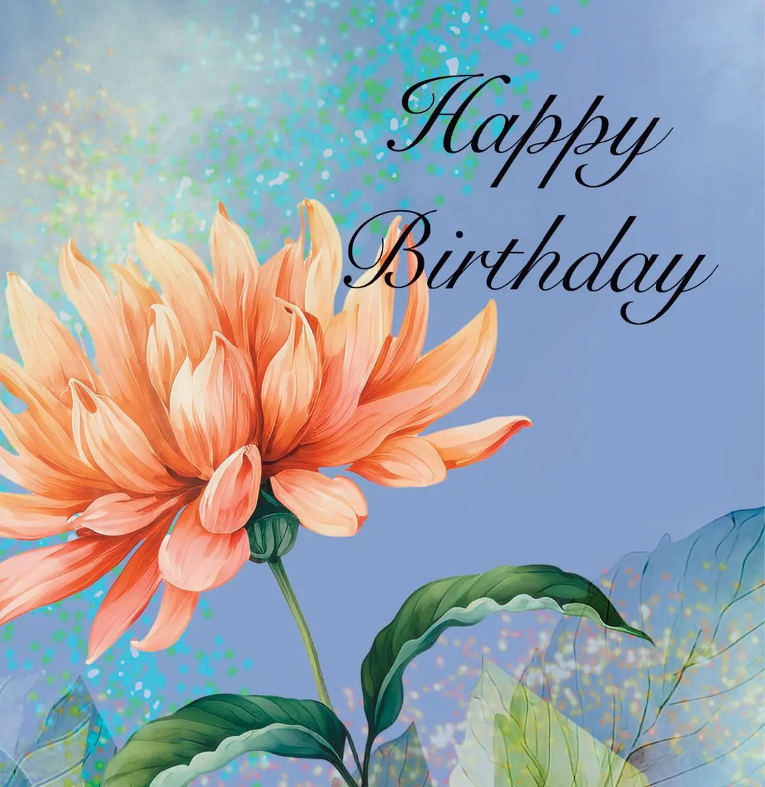 Happy Birthday Chrysanthemum Gift Card
