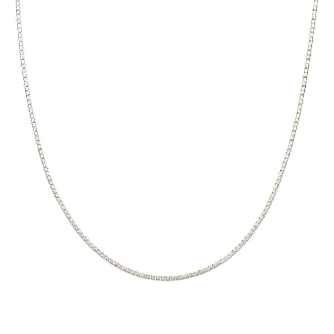 Palas Jewellery Necklace - Silver Box Chain 80cm