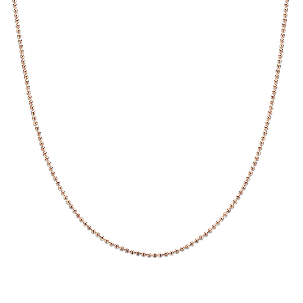 Palas Jewellery Ball Chain Necklace - Rose Gold - 50cm