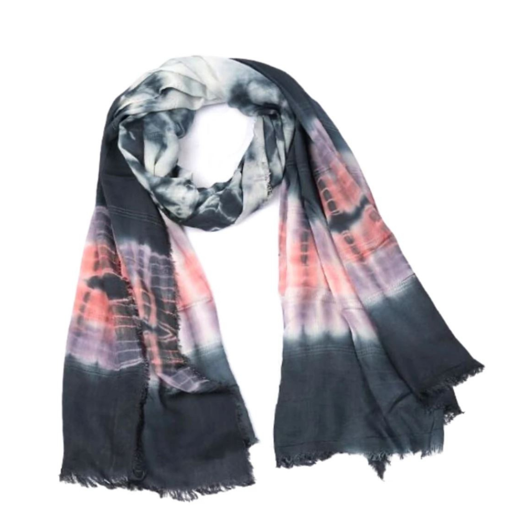 Salty Safari Bardot Tie Dye Scarf - Ocean