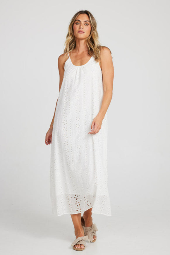 Cooper Island Maxi - White Broderie Seasons Emporium Cooper Island Maxi - White Broderie Seasons Emporium