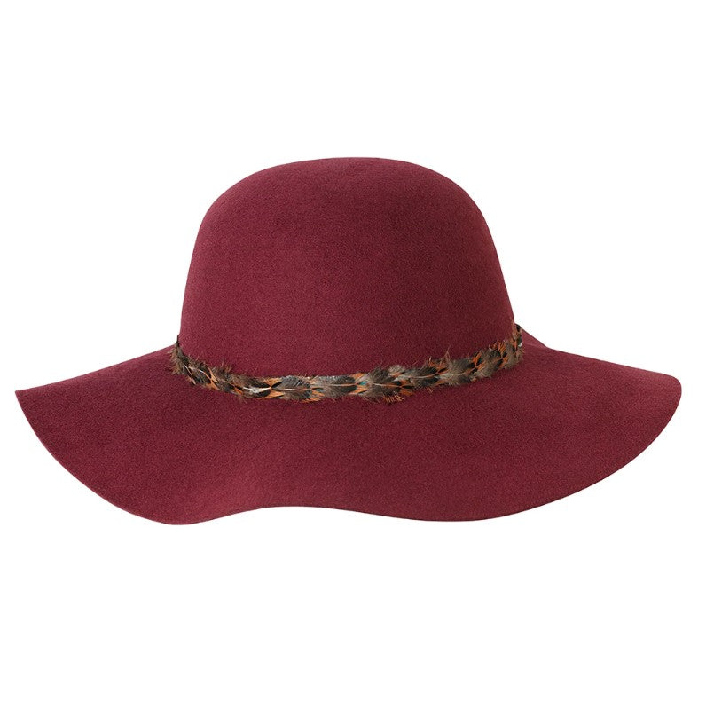 Jessica Round Floppy Hat - Burgundy
