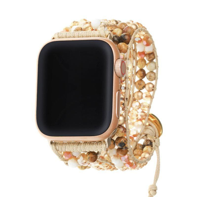 Salty Safari Apple WRAP Watch Band - Jasper Stone & Crystals