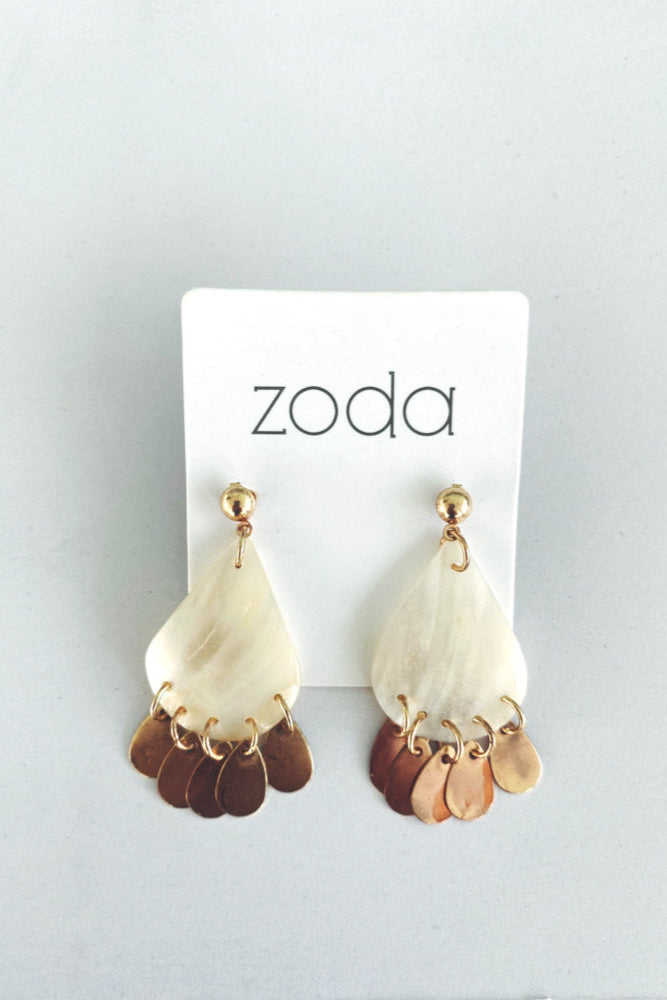 Zoda Earrings - White Shell