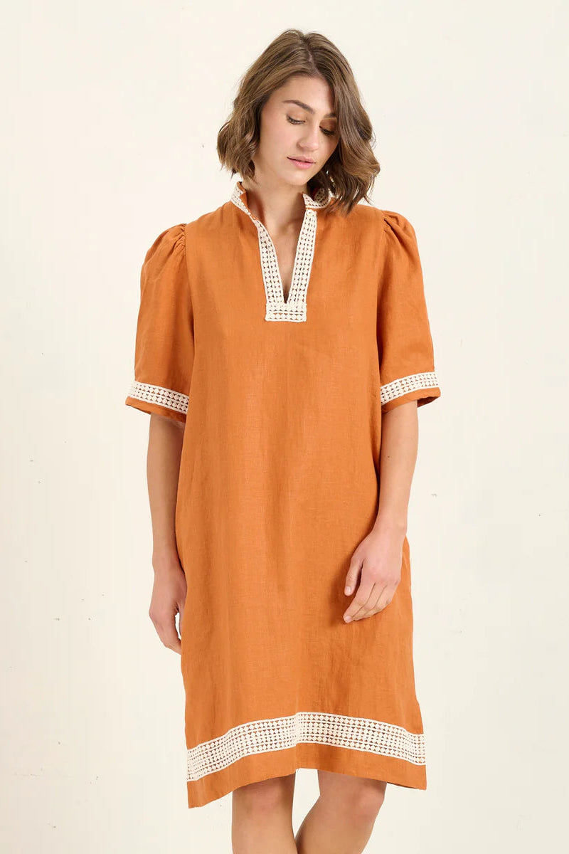 Peek Mini Dress - Russet