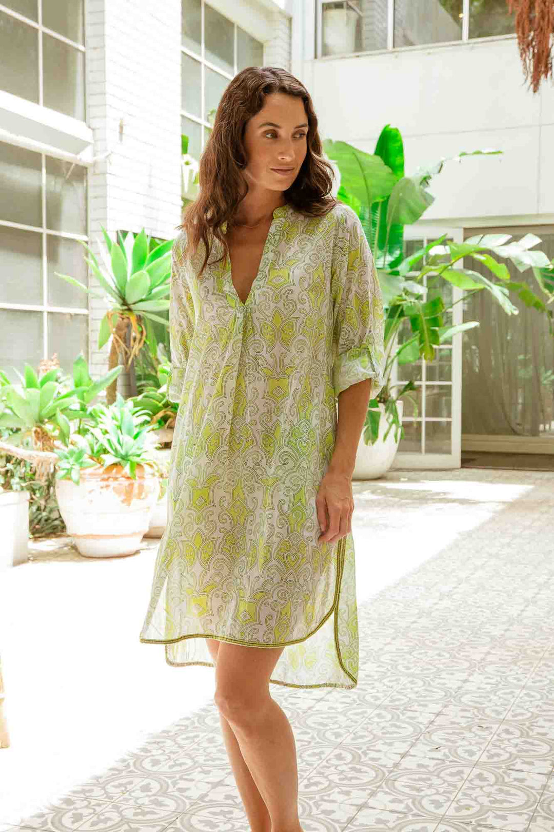 lime shirt dress Lime Grunge Flannel - Oversized Shirt Dress