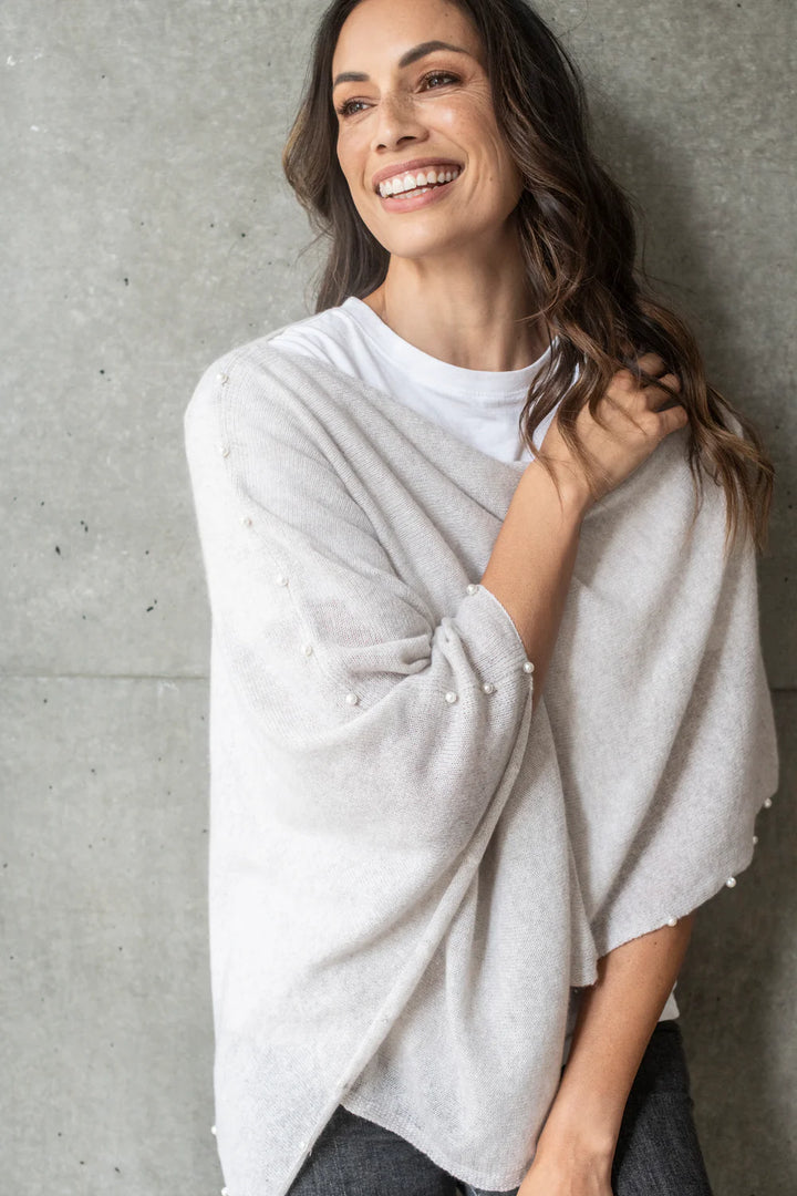 Cashmere Topper - Latte Pearl