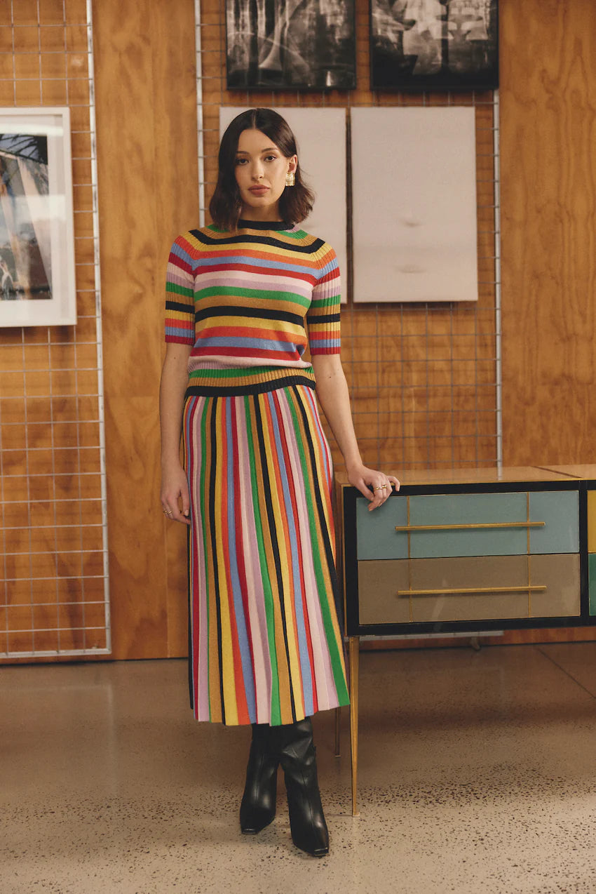 Avenue Lurex Top - Rainbow