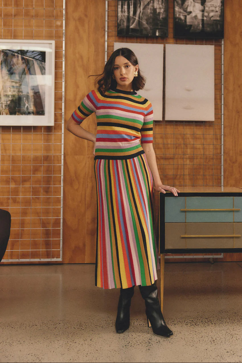 Avenue Lurex Skirt - Rainbow
