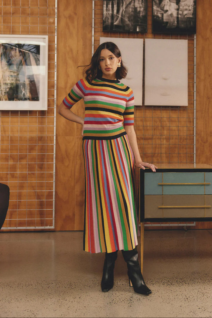 Avenue Lurex Skirt - Rainbow