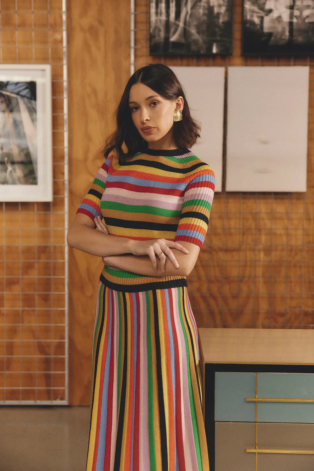 Avenue Lurex Top - Rainbow