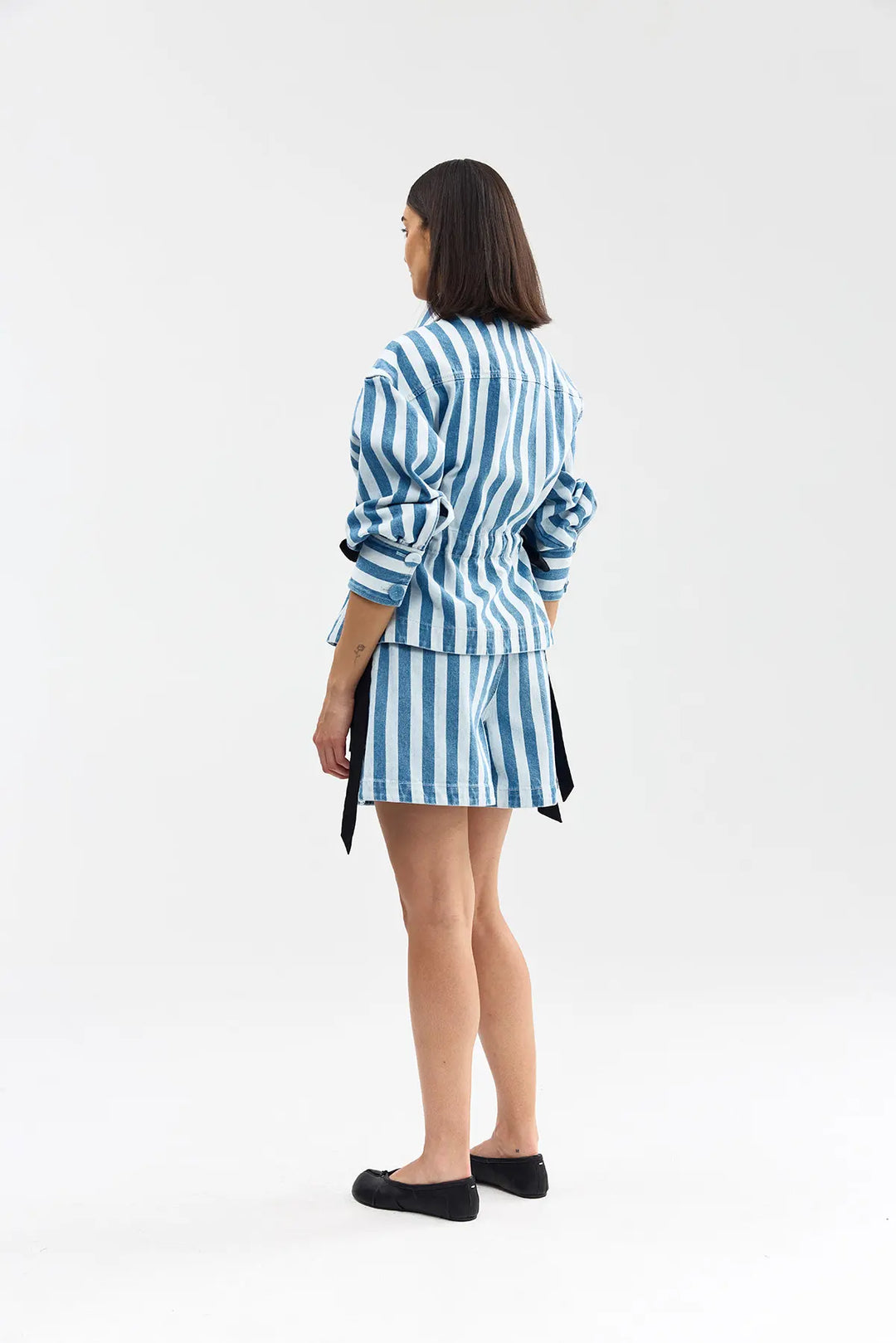 Darcey Jacket - Powder Denim Stripe