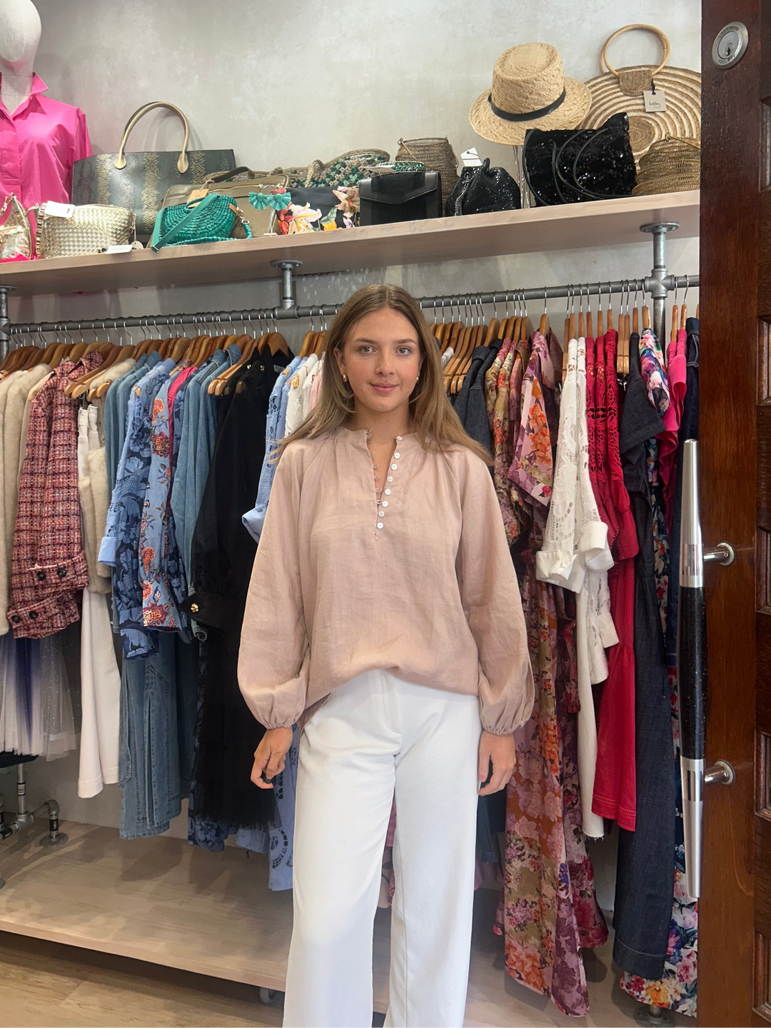 Blouson Sleeve Top - Farrow Linen