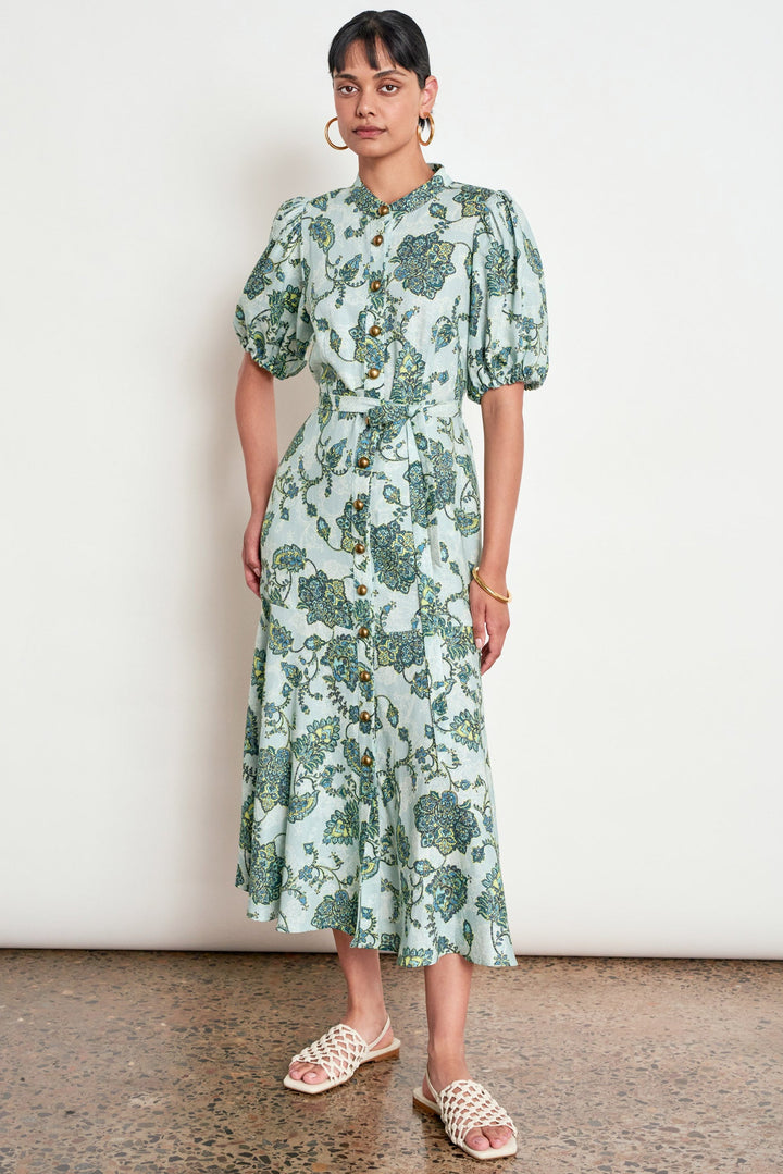 Cascade Dress - Fern Paisley
