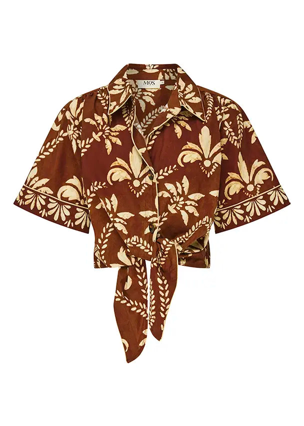 Mos The Label Deia Tie Front Shirt