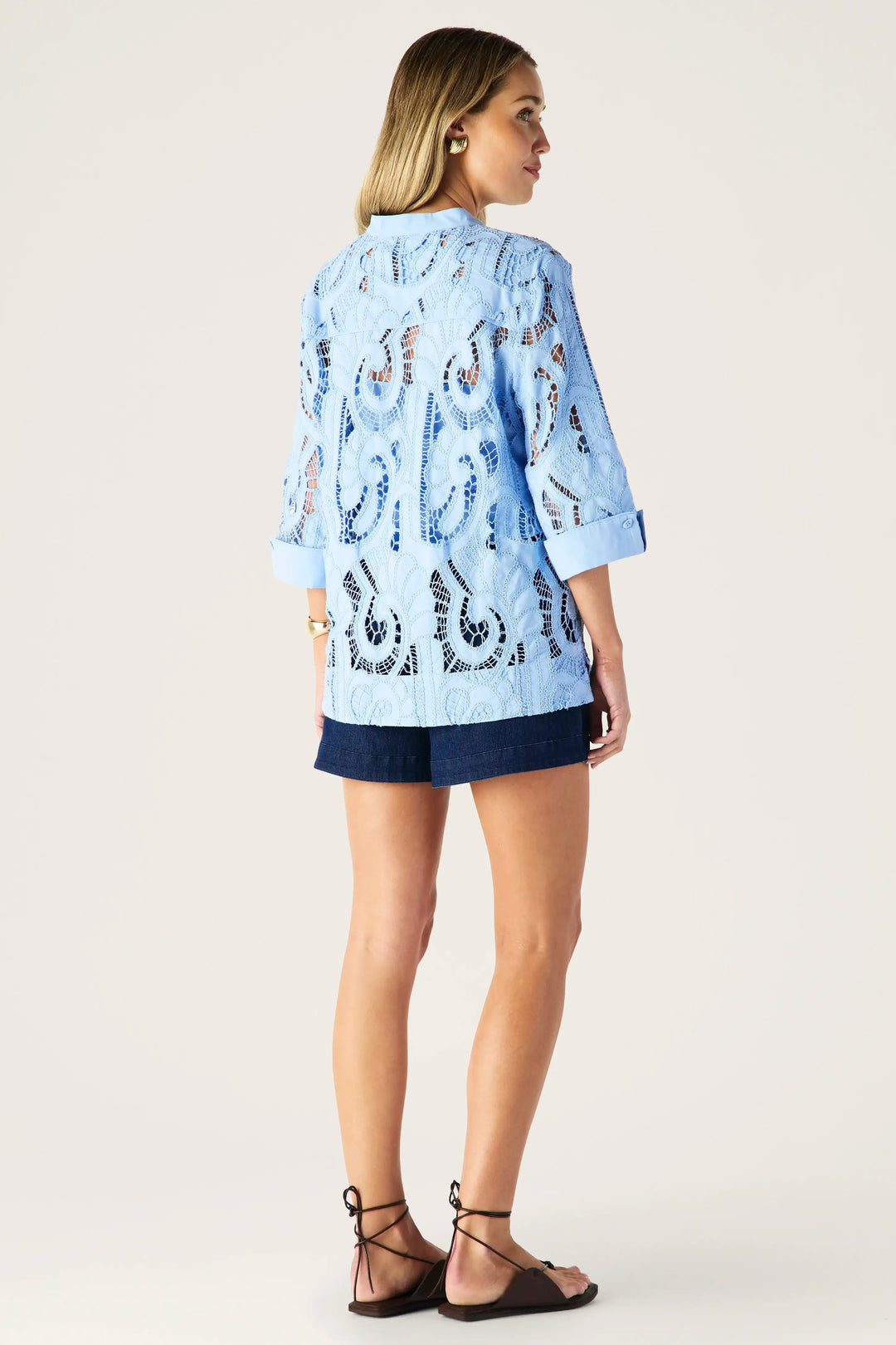 Mos The Label Marbella Tunic Top Cornflower