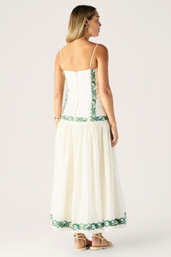 Mos the Label Porto Embroidery Strappy Dress