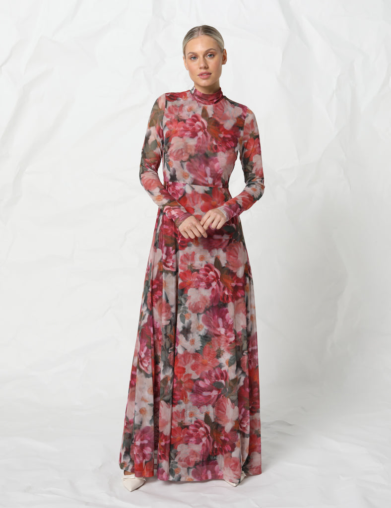 Savannah Mesh Dress - Floral Jewel