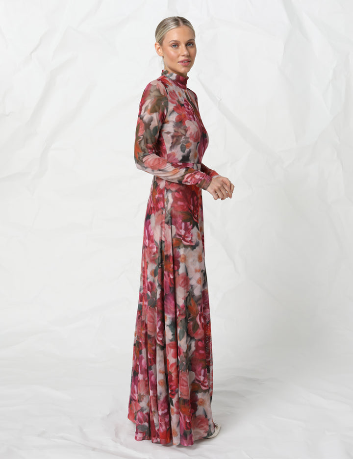 Savannah Mesh Dress - Floral Jewel