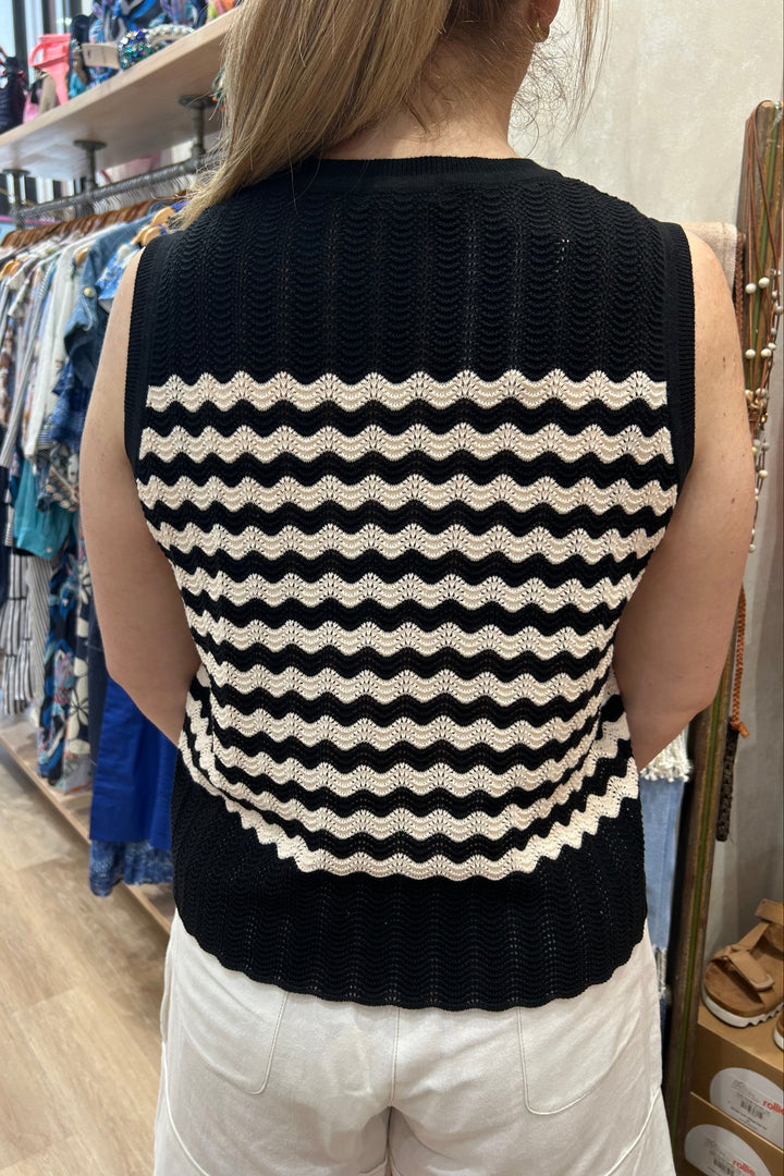 Bonde Tank Knit - Black/Ivory