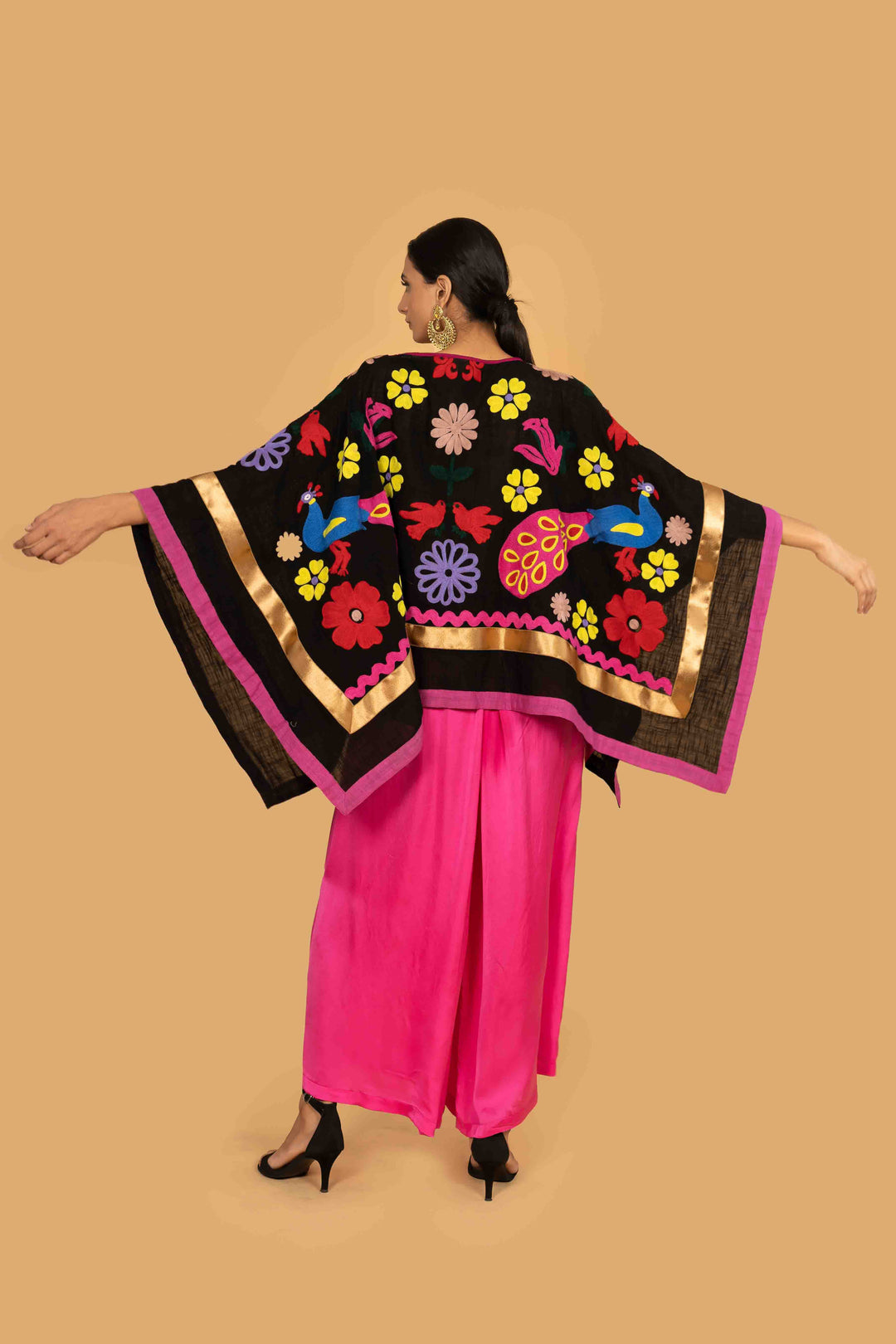 Anannasa Peacock Poncho - Brights