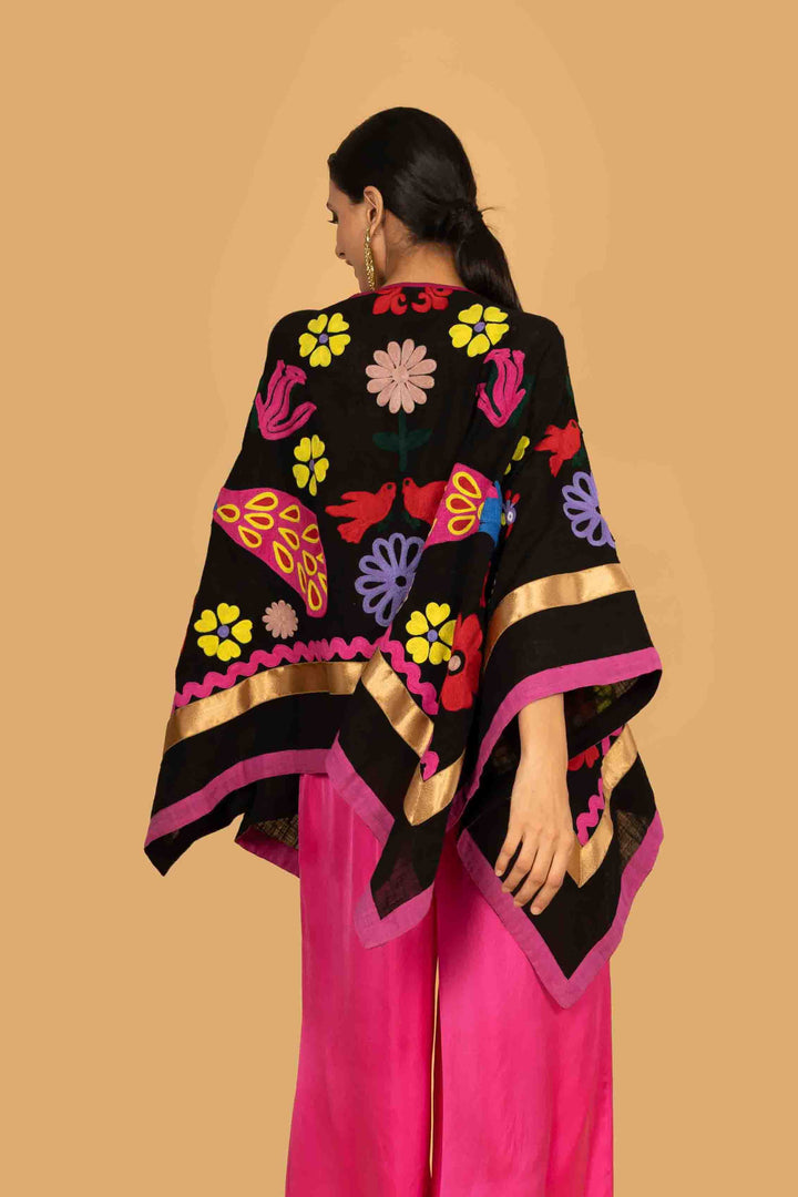 Anannasa Peacock Poncho - Brights