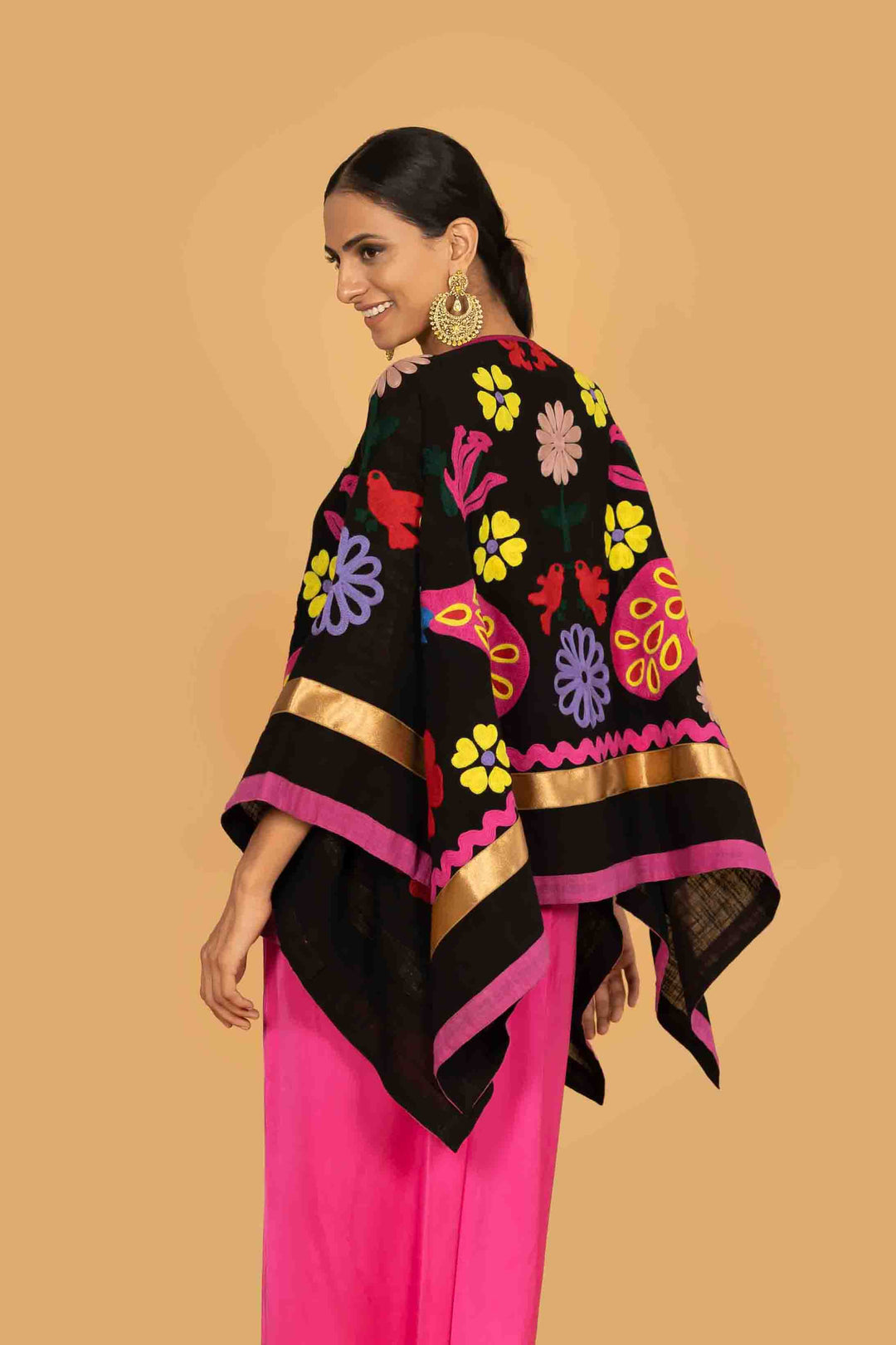 Anannasa Peacock Poncho - Brights