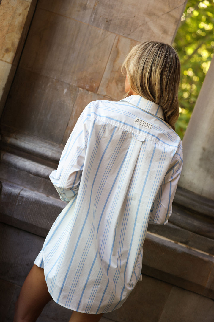 Buddy Shirt - Sky Antique Stripe